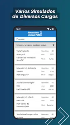 Simulados de Concursos Públicos android App screenshot 5